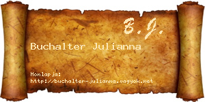 Buchalter Julianna névjegykártya